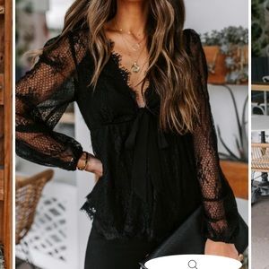 Black lace top